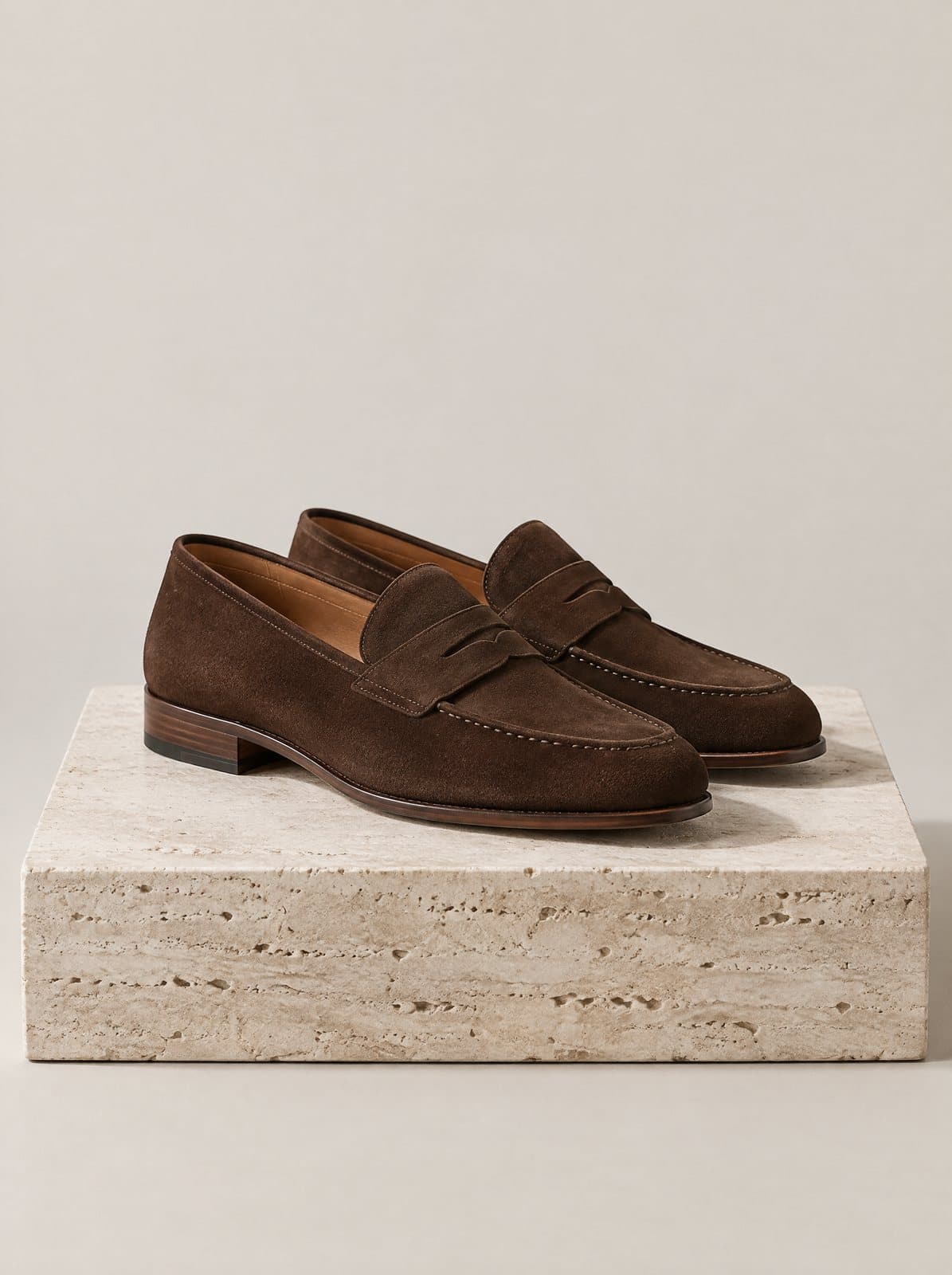 Alder Suede Loafer in Espresso, side view
