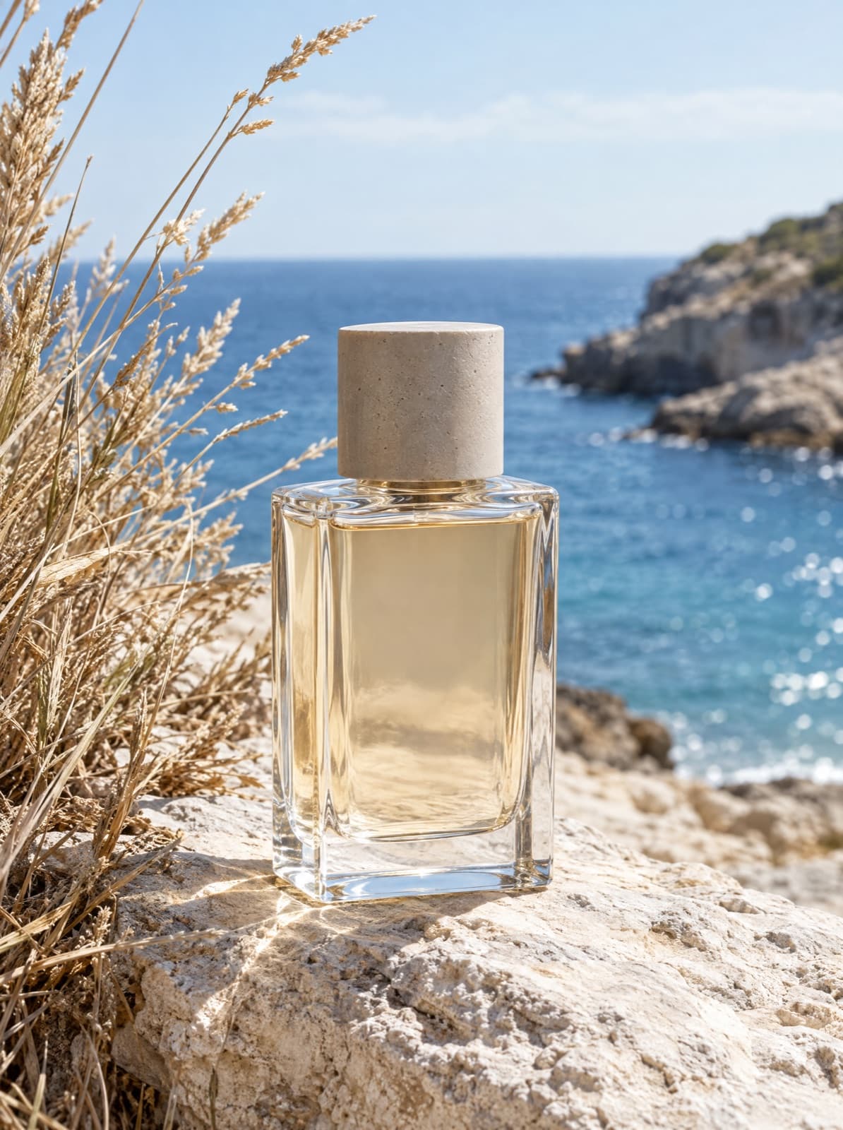 Salt Bloom Eau de Parfum on a sunlit rock