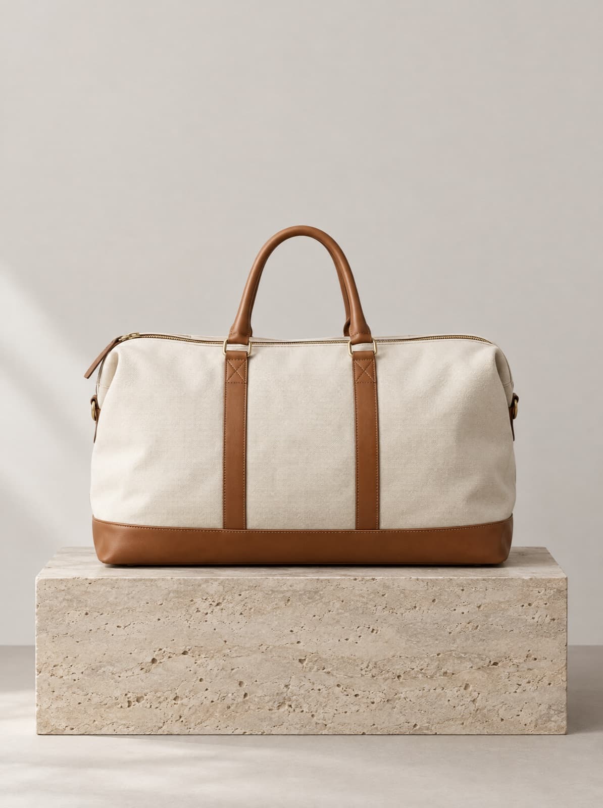 Bellamy Weekend Bag in Ecru, front view