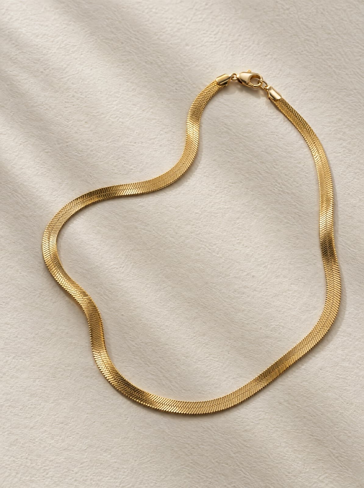 Brook Herringbone Chain in Gold