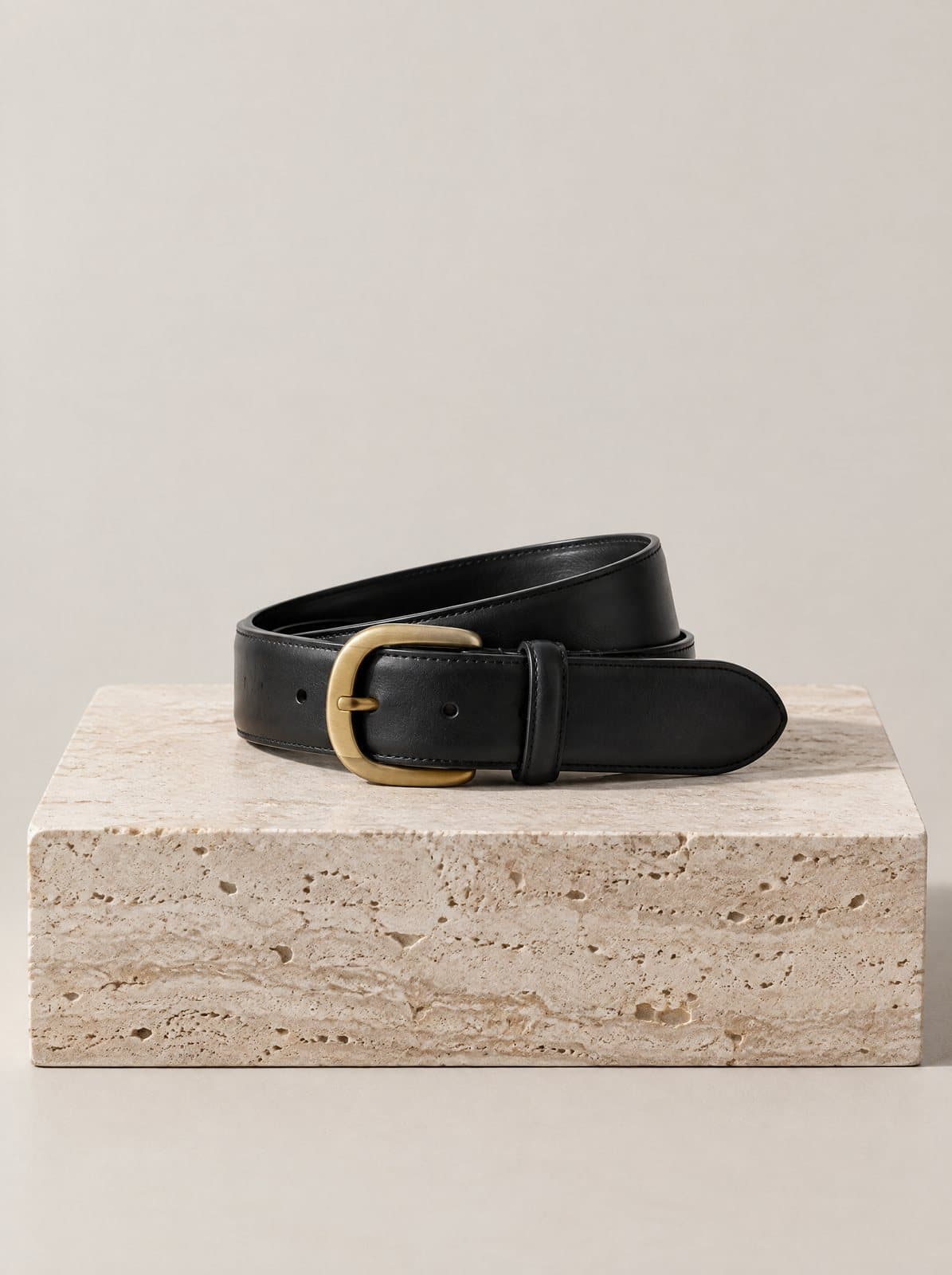 Corso Leather Belt in Black