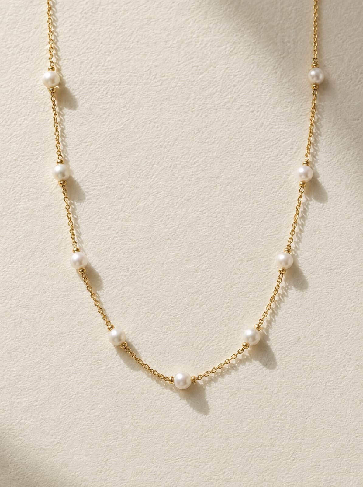 Cove Station Necklace in Gold