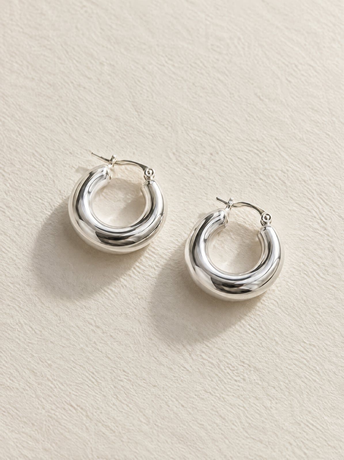 Dune Chunky Hoops in Silver