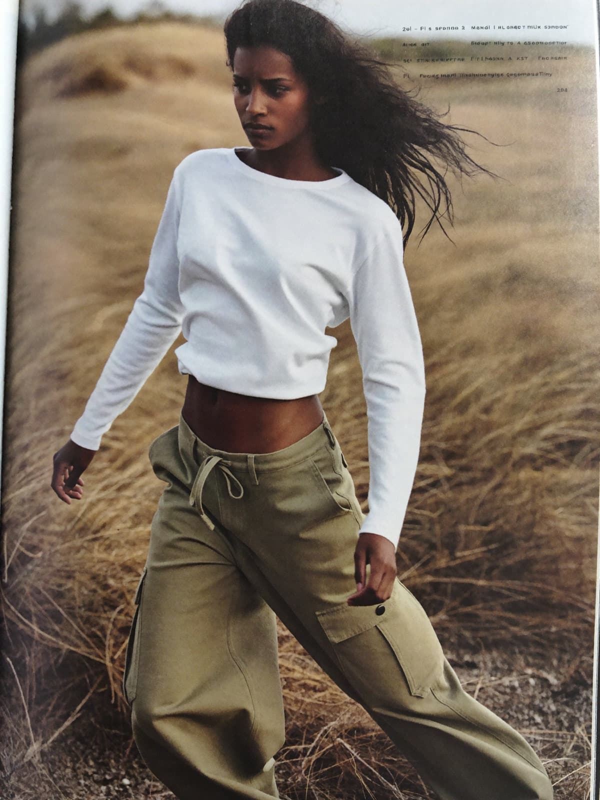 Elke Cargo Trouser in Olive, worn on location