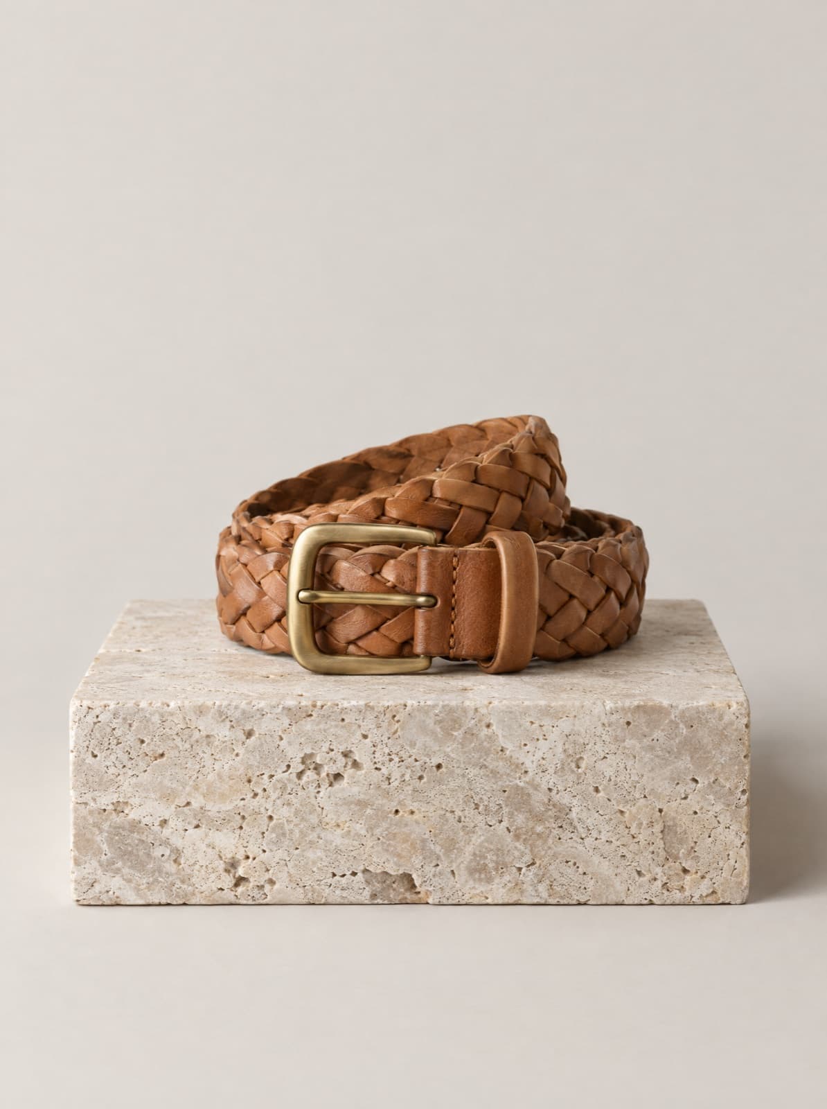 Nero Woven Belt in Tan