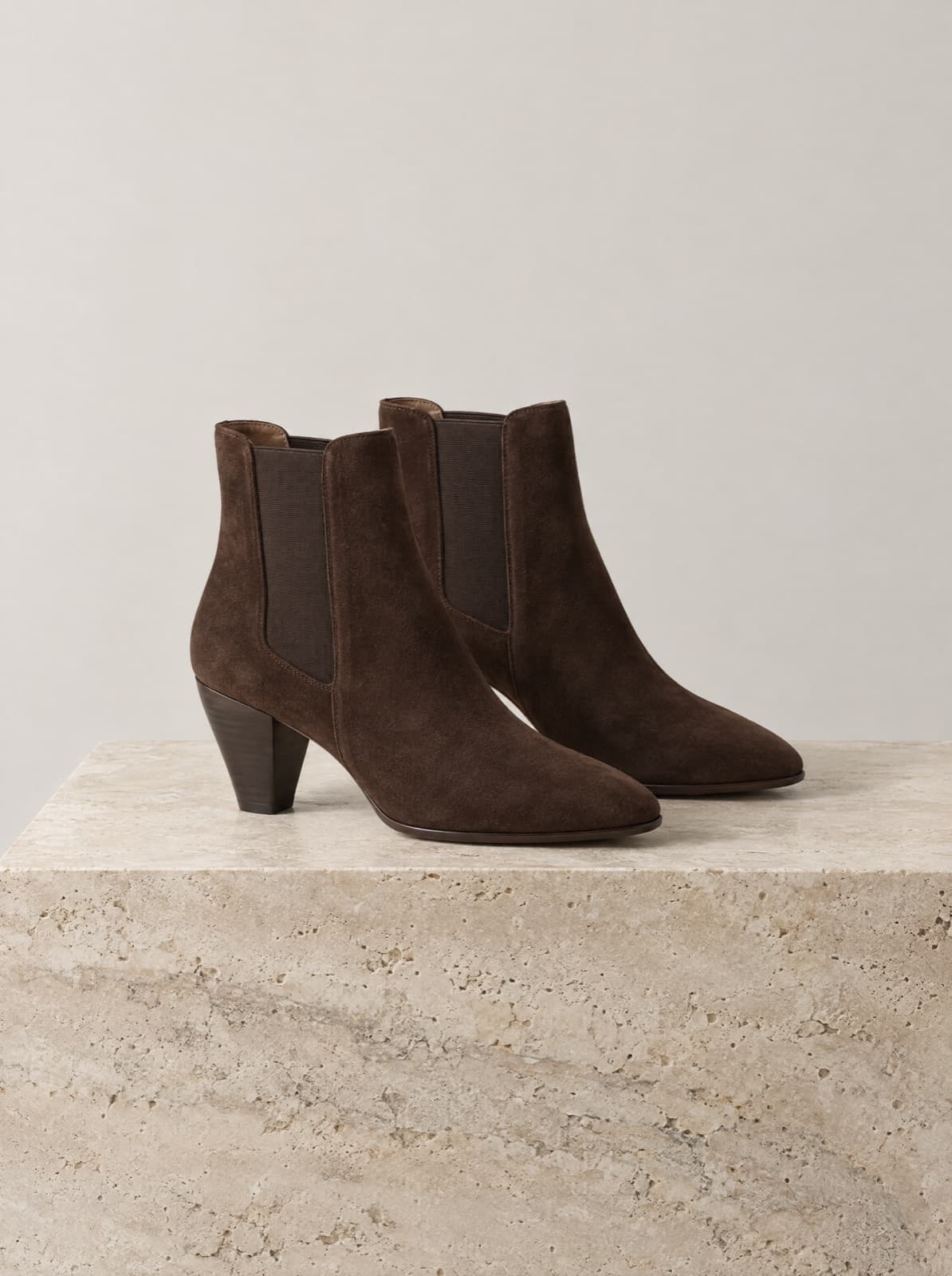 Nico Suede Boot in Espresso, side view