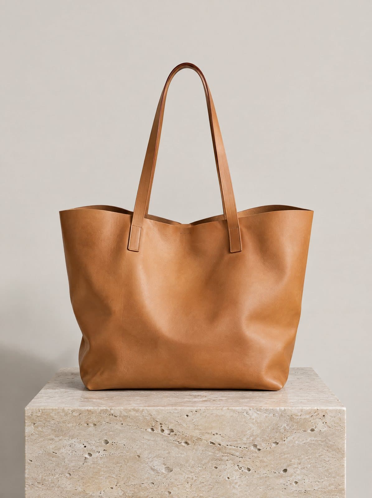 Oriel Tote in Tan, front view