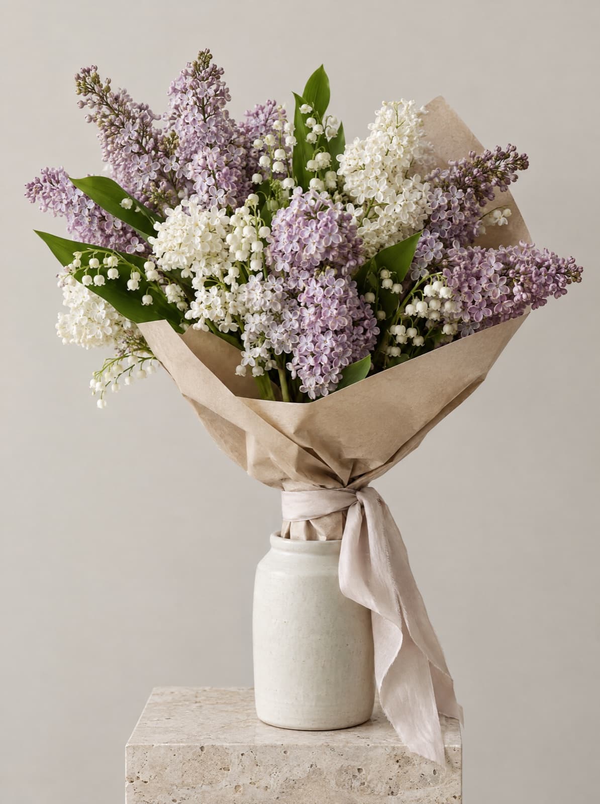 Lilac & Lily Bouquet, hand-tied