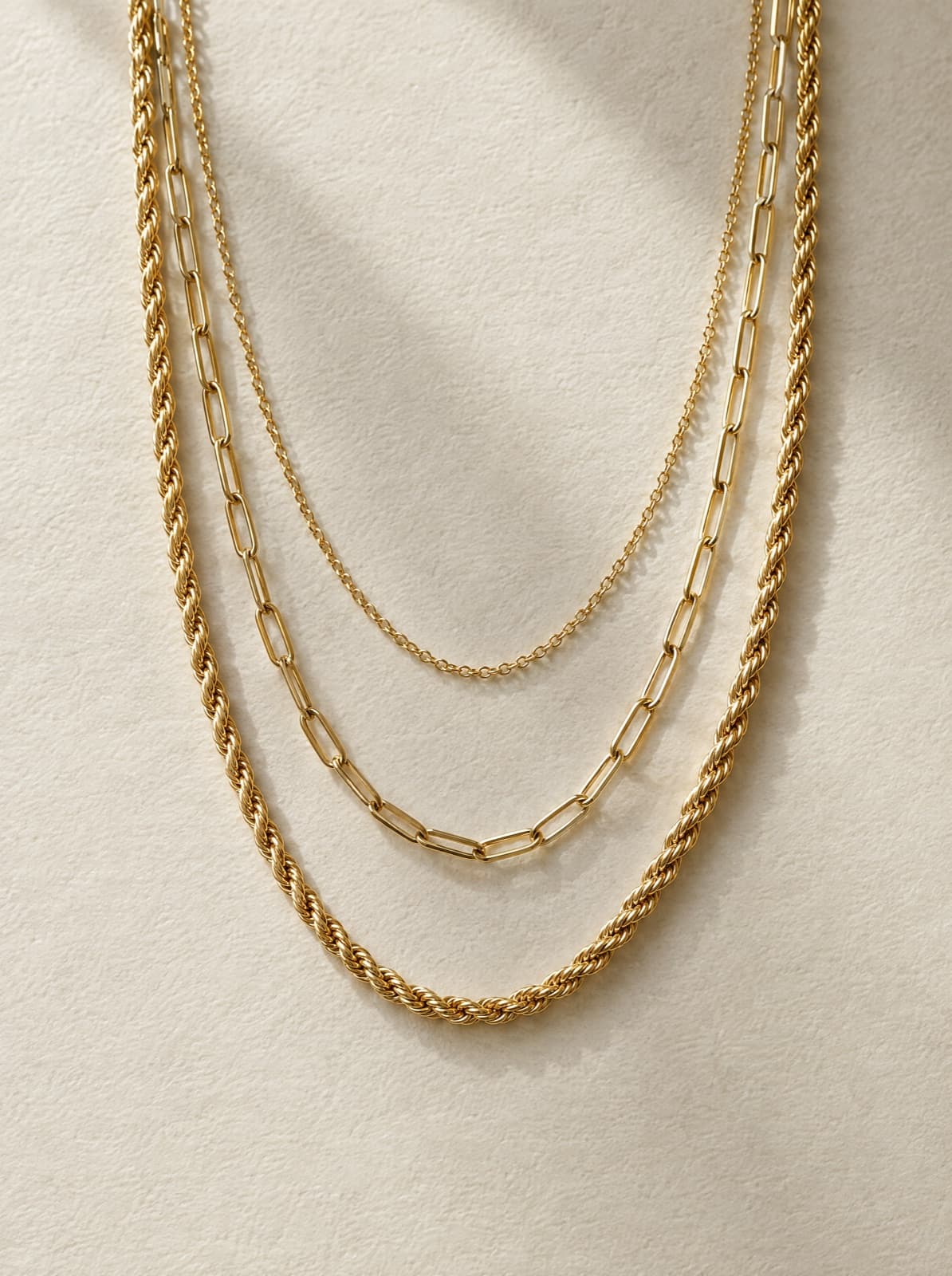 Shoal Layered Set in Gold