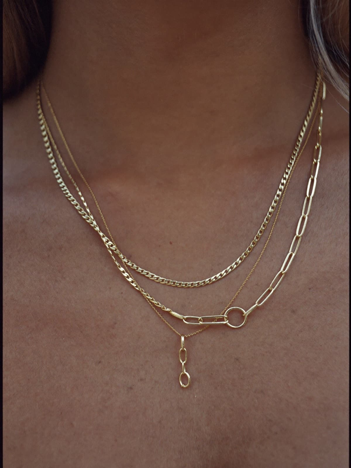 Shoal Layered Set in Gold, worn