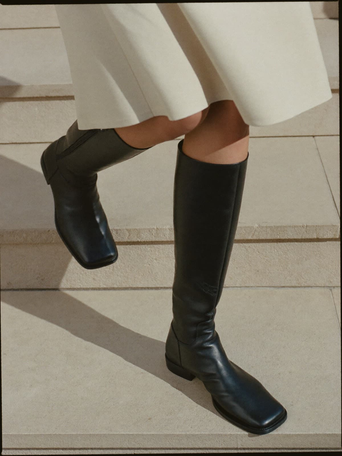 Vita Riding Boot in Black, worn